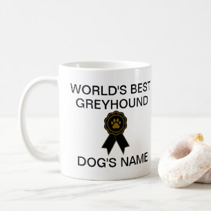 Caneca De Café O melhor Design de galgos do mundo personalizável