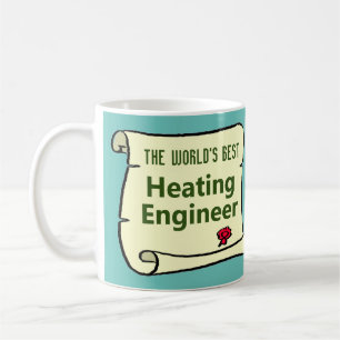 Caneca De Café O melhor Engenheiro de aquecimento do mundo.