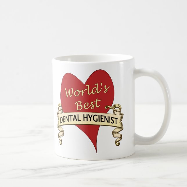 Caneca De Café O melhor higienista dental do mundo (Direita)