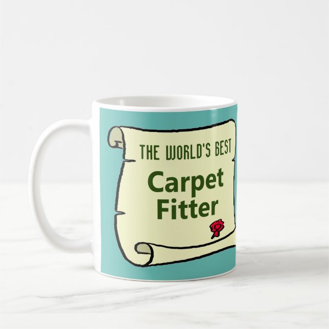Caneca De Café O Melhor Instalador de Tapetes do Mundo. (Esquerda)