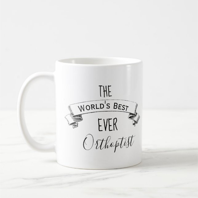 Caneca De Café O Melhor Orthoptista Personalizado do Mundo (Esquerda)