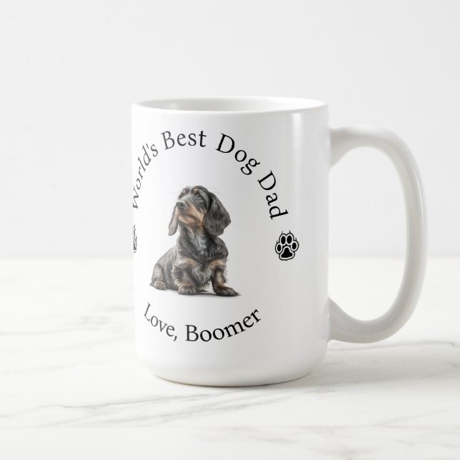 Caneca De Café O melhor Pai de cães do mundo personaliza (Direita)