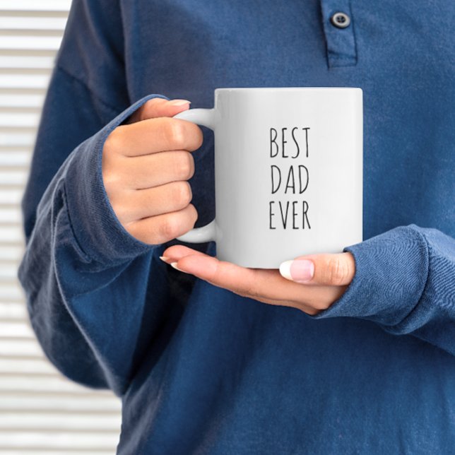 Caneca De Café O melhor Pai já Simples Farmhouse Moderno (Criador carregado)
