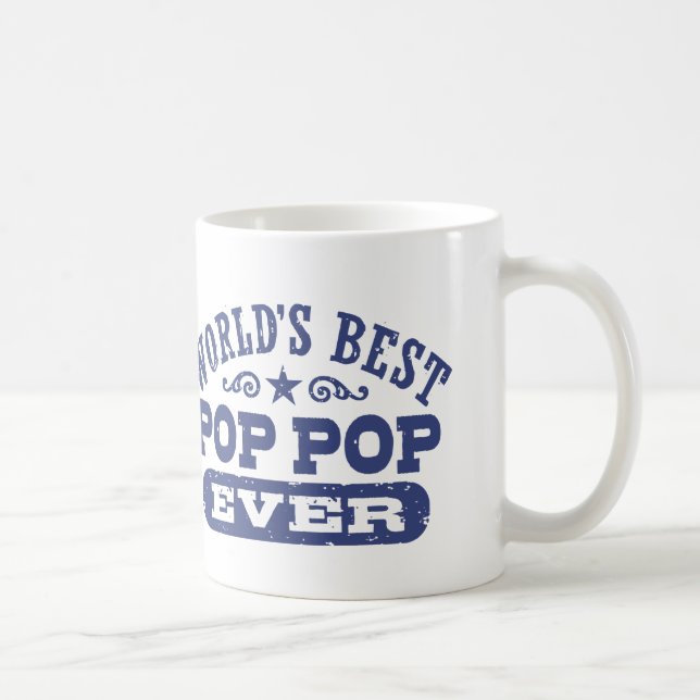 Caneca De Café O melhor Pop de Pop do mundo (Direita)