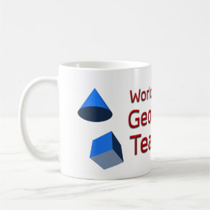 Caneca De Café O melhor professor de geometria do mundo com forma