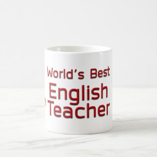 Caneca De Café O melhor professor de inglês do mundo com livros
