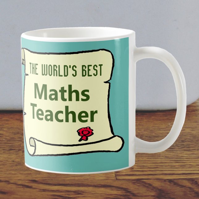 Caneca De Café O melhor professor de matemática do mundo. (Criador carregado)