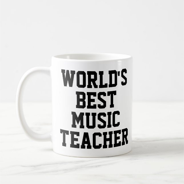 Caneca De Café O melhor professor de música do mundo que deu pres (Esquerda)