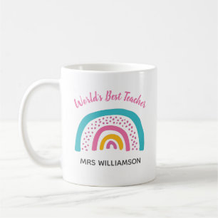 Caneca De Café O melhor professor do mundo, Rainbow