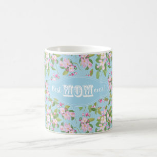 Caneca De Café O melhor rosa Apple da mamã nunca floresce floral