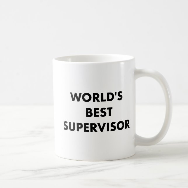 Caneca De Café O melhor supervisor dos mundos (Direita)