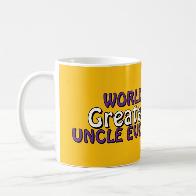 Caneca de café "O Melhor Tio do Mundo Já Feito"  (Esquerda)