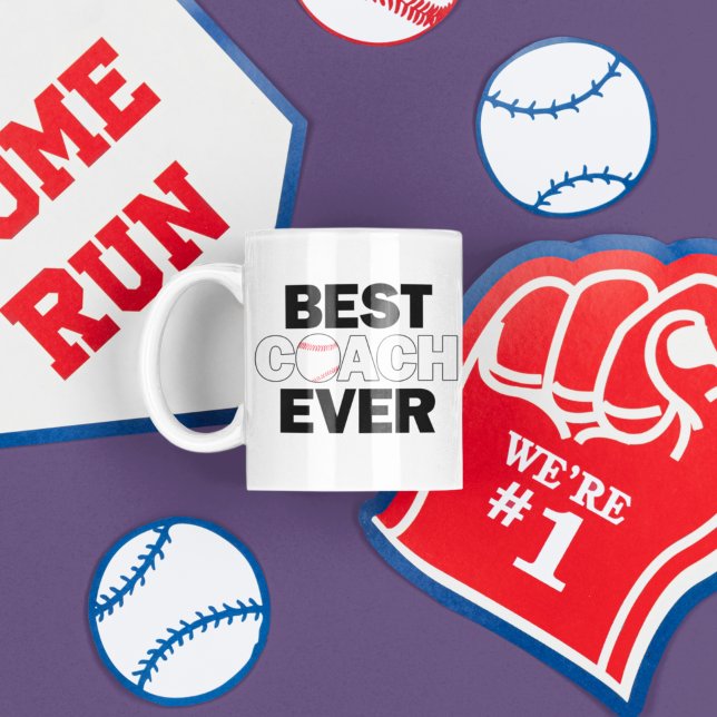 Caneca De Café O MELHOR TREINADOR DO Treinador de Baseball NUNCA  (Criador carregado)