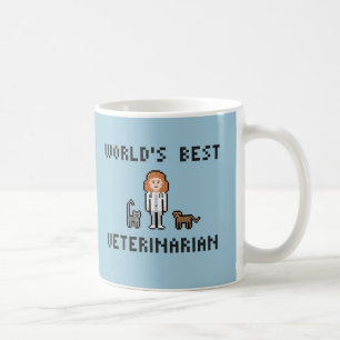 Caneca De Café O melhor veterinário do mundo - versão fêmea -