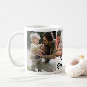 Caneca De Café O melhor vovô de 4 fotos é branco