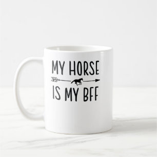 Caneca De Café O Meu Cavalo É O Meu BFF - Camisa-T Do Prato De Ca