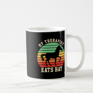 Caneca De Café O Meu Terapeuta Come Um Engraçado Cavalo-De-Volta