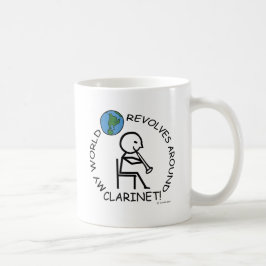 Caneca De Café O mundo do Clarinete revolve ao redor