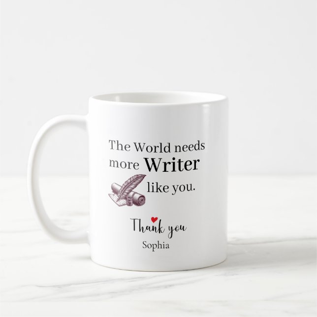 Caneca De Café O Mundo Precisa de Mais Escritores Como Você Perso (Esquerda)