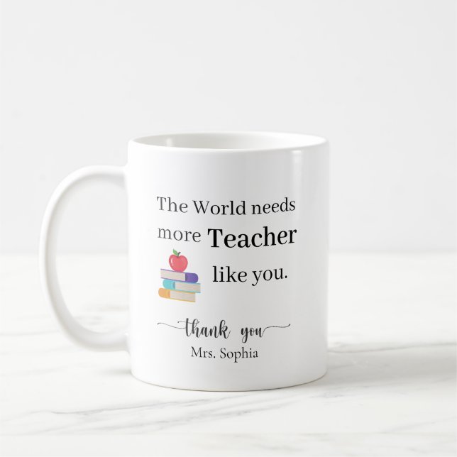 Caneca De Café O Mundo Precisa de Mais Professores Como Você Pers (Esquerda)