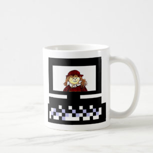 Caneca De Café O MUSEUM Artist Series Images Computer StrawGirl