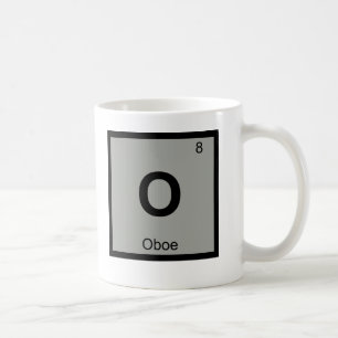 Caneca De Café O - Música de Oboé Símbolo da Tabela Periódica da