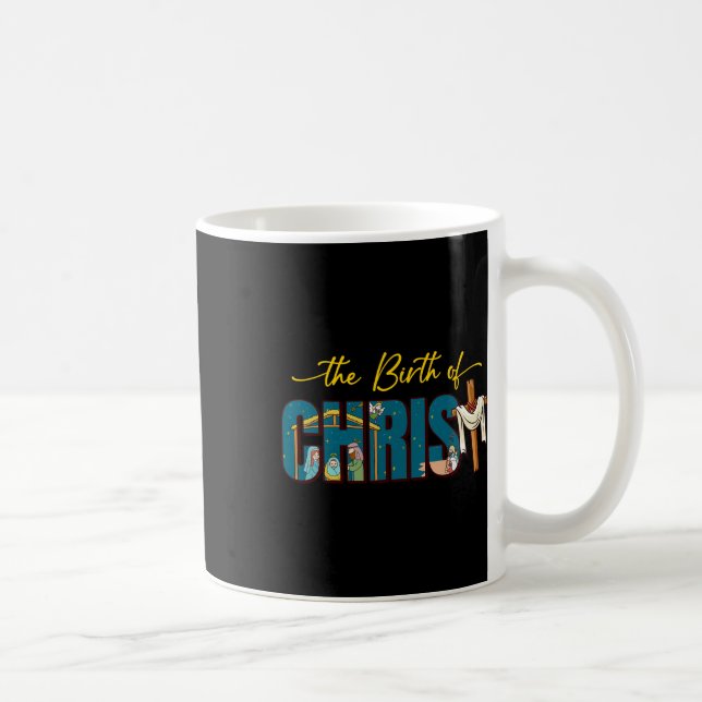 Caneca De Café O Nascimento Do Cristo Cruzando O Natal Religioso  (Direita)