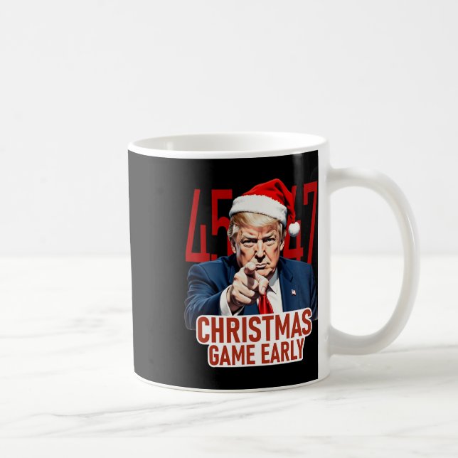 Caneca De Café O Natal Chegou Engraçado O Donald Trump Papais noe (Direita)