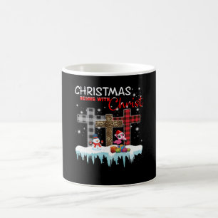 Caneca De Café O Natal Começa Com O Amor Do Cristo Flamingo