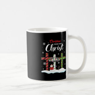 Caneca De Café O Natal Começa Com O Cristo Snowman Christian Cro