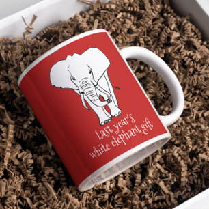 Caneca De Café O Natal do Elefante Branco Real Engraçado