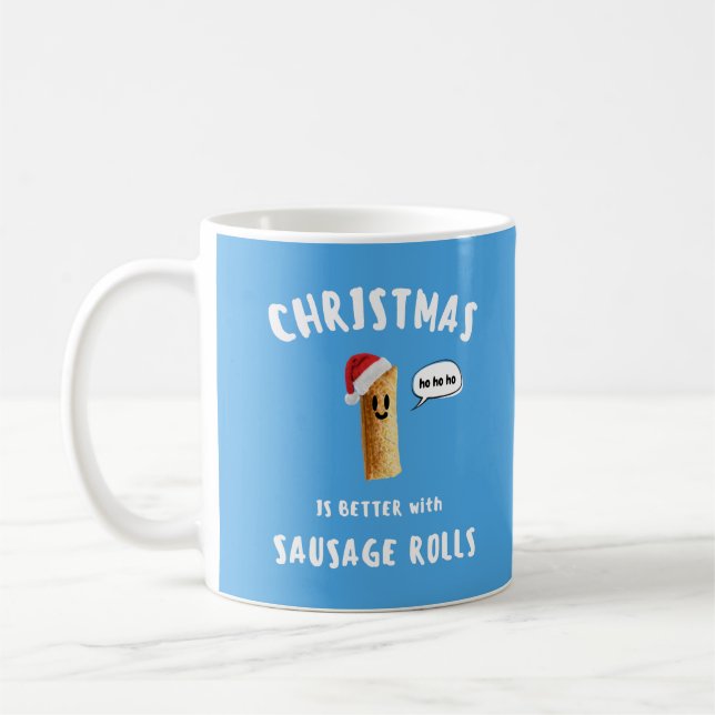 Caneca De Café O NATAL É MELHOR COM ROLINHOS DE SALSICHA Lindos S (Esquerda)