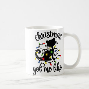 Caneca De Café O Natal Engraçado Do Gato Negro Me Fez
