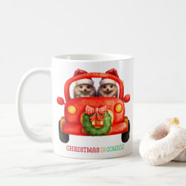 Caneca De Café O Natal está chegando - Hedgehogs -