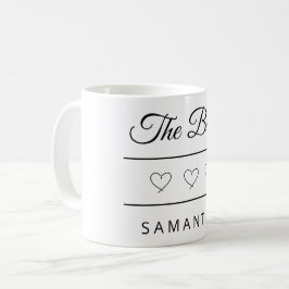 Caneca De Café O Noivo Design de Casamento Personalizado