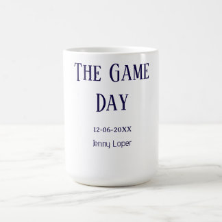 Caneca De Café o nome da partida do clube de futebol do dia do jo