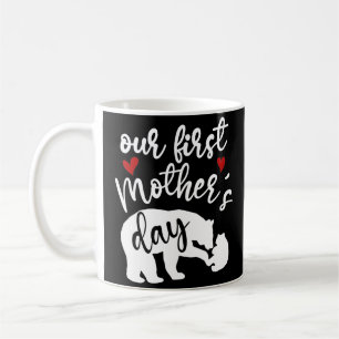 Caneca De Café O nosso primeiro Dia de as mães "Hearts Mama Bear