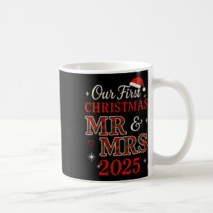 Caneca De Café O Nosso Primeiro Natal Como Sr. E Sra. 2025.