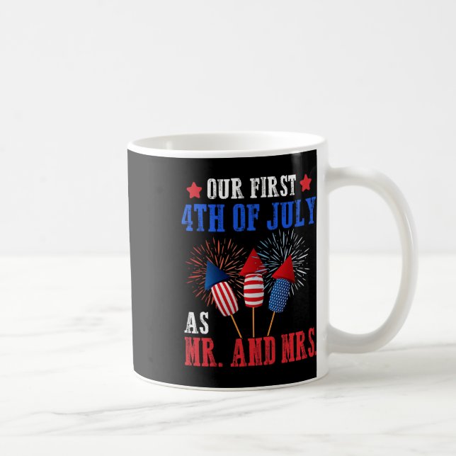 Caneca De Café O Nosso Primeiro Quarto De Julho Como Sr. Patriot  (Direita)