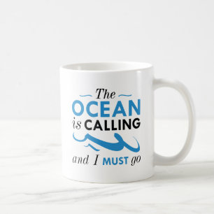 Caneca De Café O Oceano Está Chamando