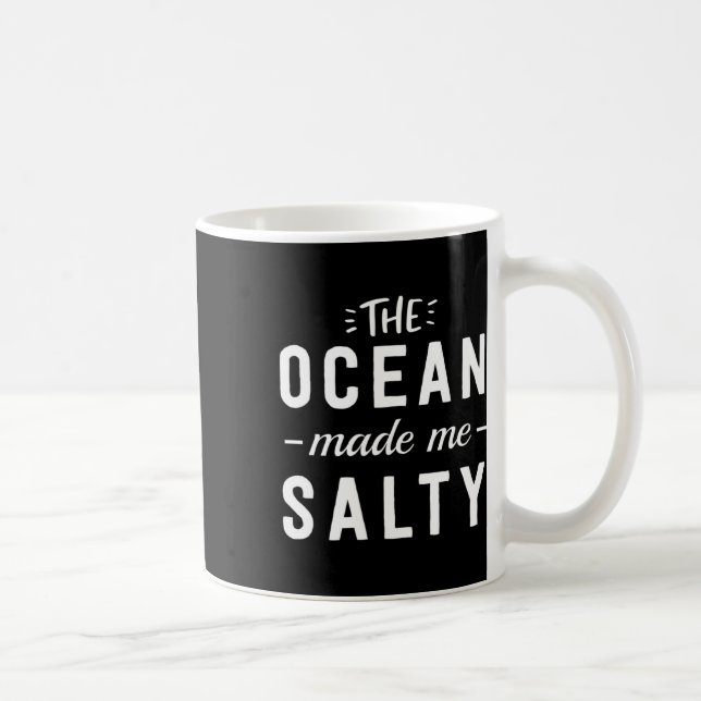 Caneca De Café O Oceano Me Deixou Salgado - Presente de Férias (Direita)