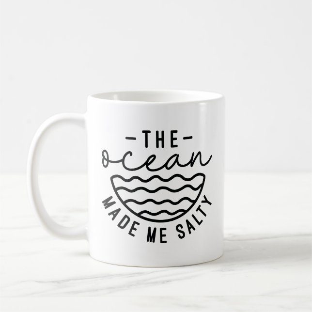 Caneca De Café O Oceano Me Fez Salgado (Esquerda)