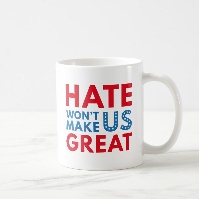Caneca De Café O ódio não nos tornará grandes (Direita)