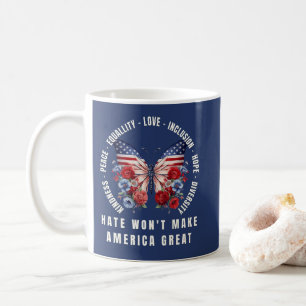 Caneca De Café O ódio não vai fazer o Excelente da América