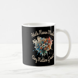 Caneca De Café O Ódio Nunca Fez Nenhum Excelente Nação, Engraçado