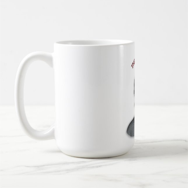 Caneca De Café O Olhar Real - Arte Linear Rainha Indiana (Esquerda)