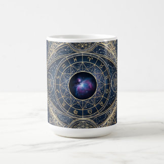 Caneca De Café O Olho Celestial — Zodíaco do Cosmos da Geometria