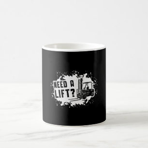 Caneca De Café O Operador Do Elevador Precisa De Um Driver De Ele