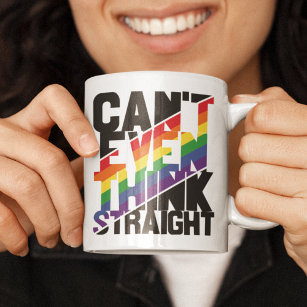 Caneca De Café O orgulho LGBTQ nem sequer consegue pensar que het