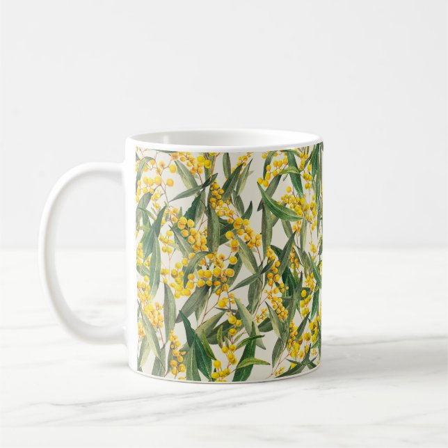 Caneca De Café O ouro Wattle (Acacia pycnantha) é australiano. (Esquerda)